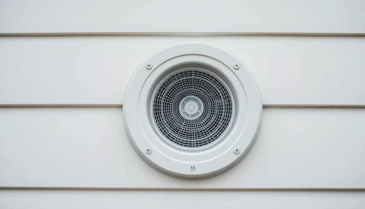 Ventouse étanche en façade avec mesure des distances de sécurité par rapport aux ouvrants et entrées d'air