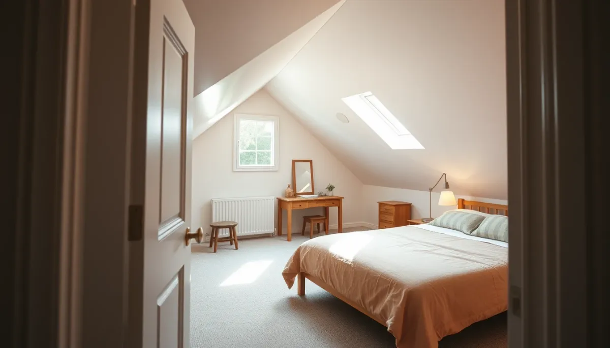 Chambre sous combles aménagée et bien isolée, confortable en toute saison
