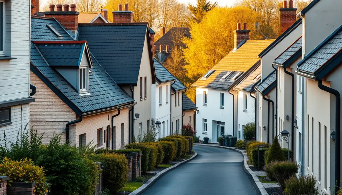 Maisons lorraines avec cheminées, illustrant le contexte géographique