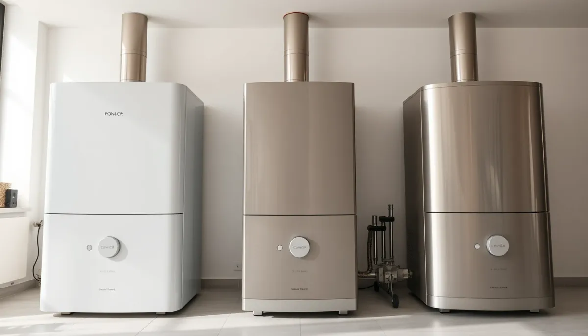 Comparatif de trois chaudières à condensation de marques différentes