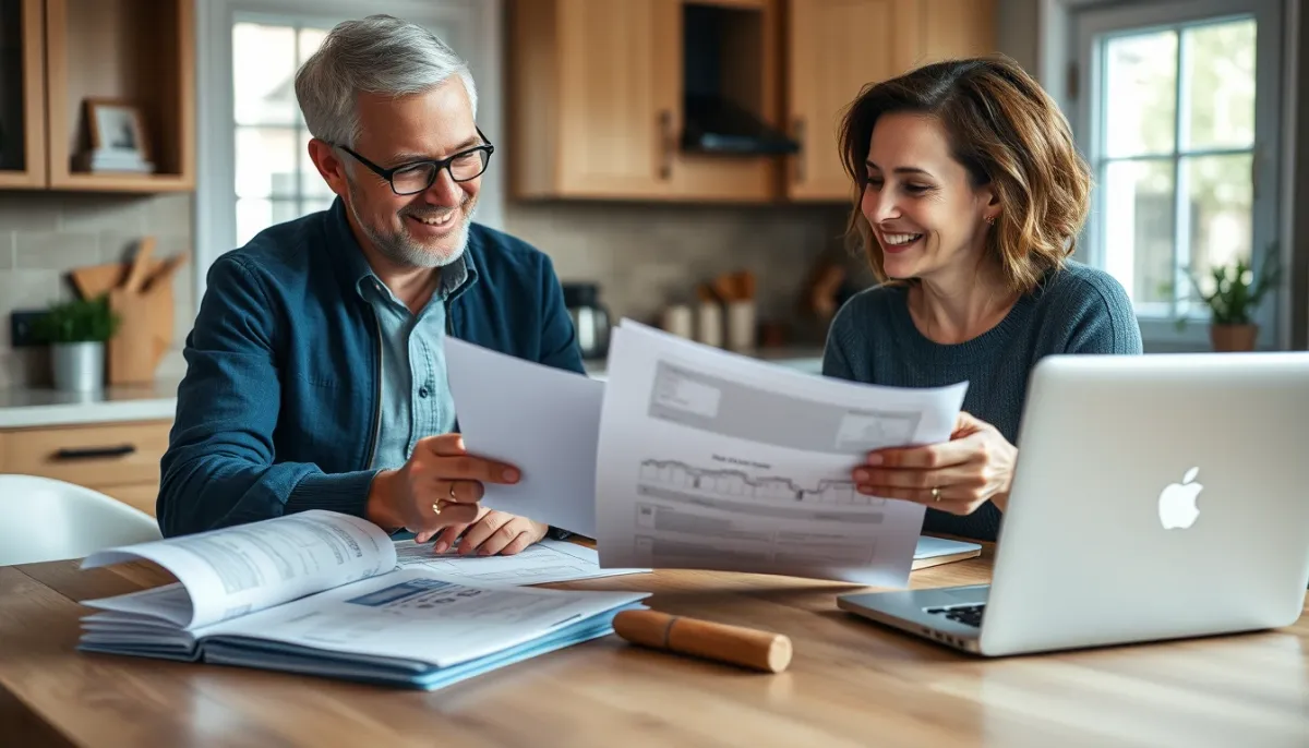 Conseiller et propriétaire examinant un projet de rénovation énergétique, accompagnement France Rénov' en Lorraine