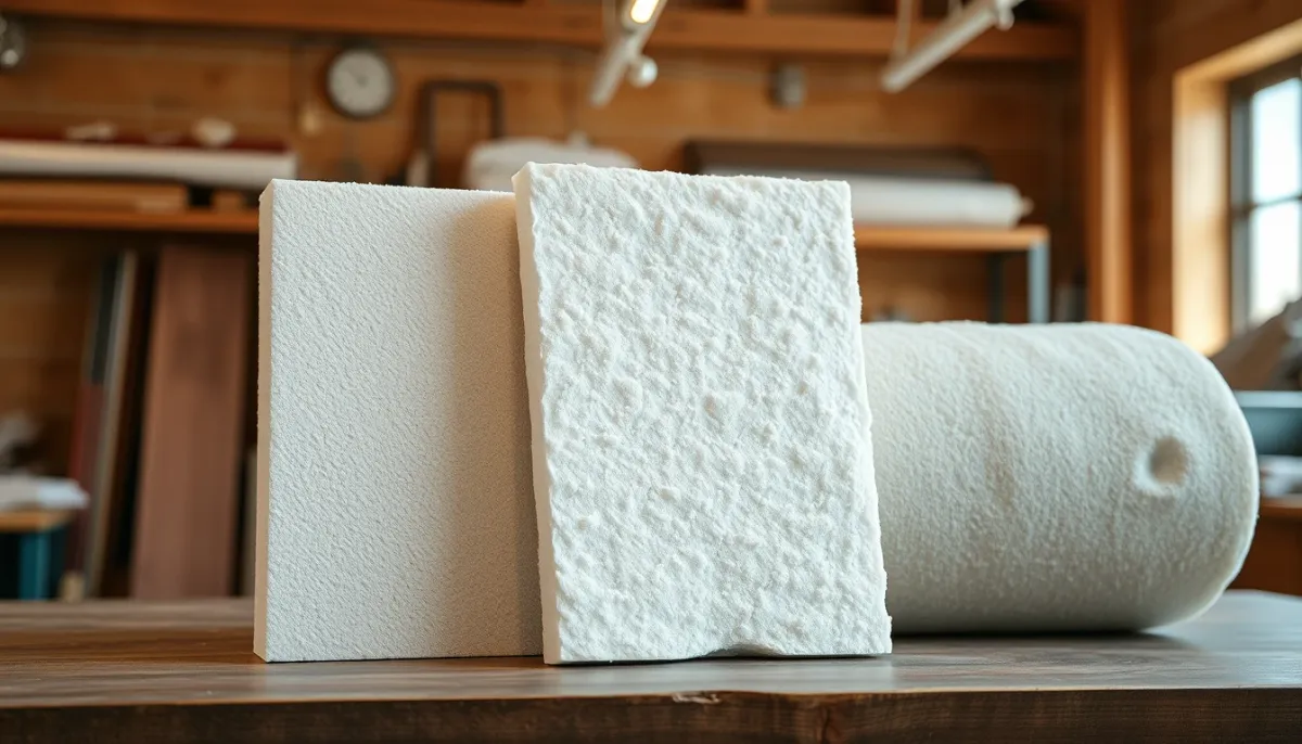 Comparaison des trois matériaux isolants pour plancher bas : panneaux polyuréthane, flocage et laine minérale