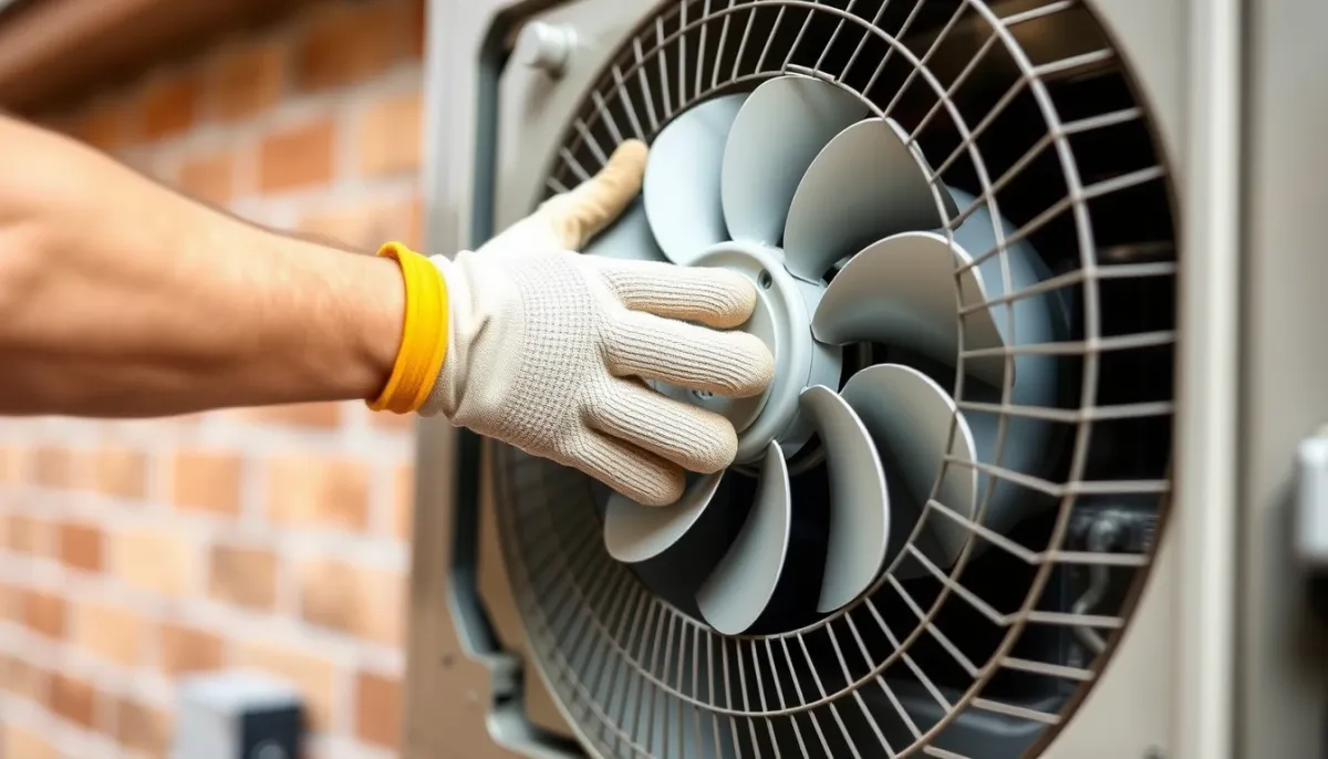 Nettoyage du ventilateur et de la grille d'une pompe à chaleur air/eau