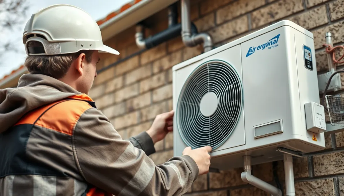Installation d'une pompe à chaleur air/eau réversible par un professionnel
