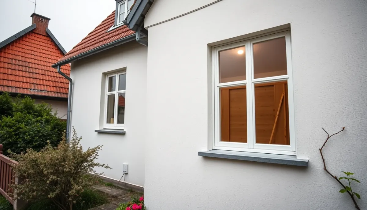 Maison lorraine typique avec isolation des murs par l'intérieur en cours
