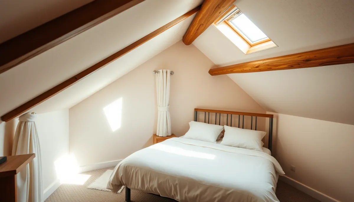 Chambre sous comble confortable et bien isolée
