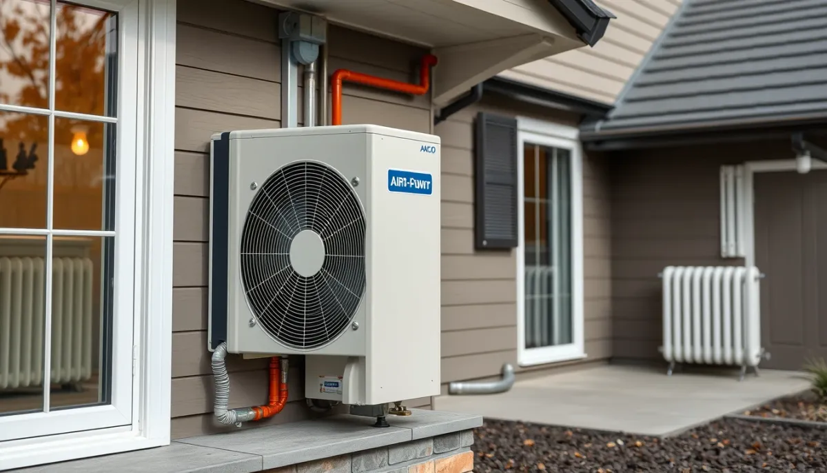Schéma d'une pompe à chaleur air/eau : comment elle se raccorde aux radiateurs