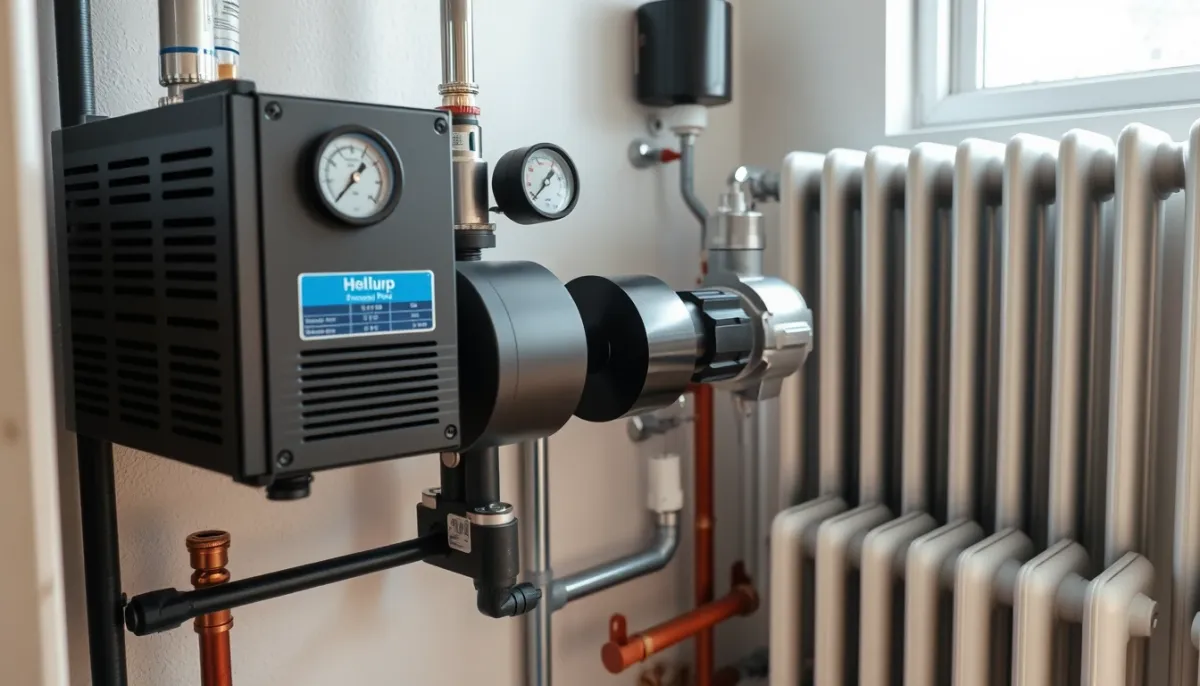 Module hydraulique intérieur d'une pompe à chaleur air/eau avec circulateur et vase d'expansion