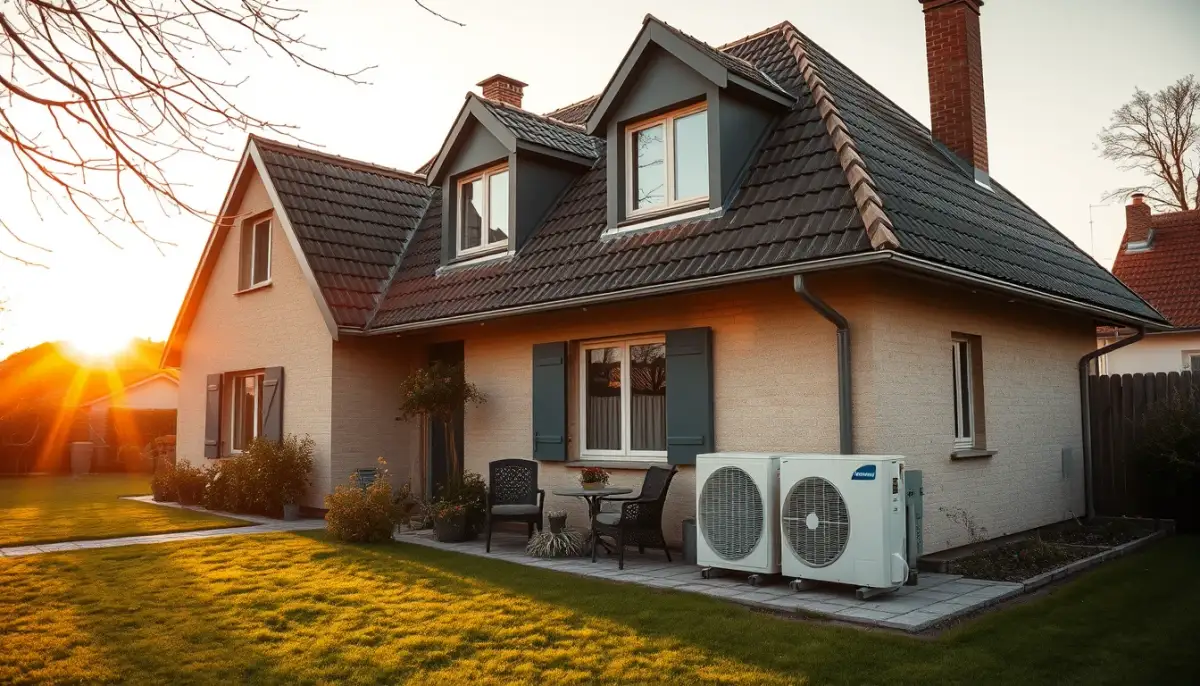 Maison en Lorraine équipée d'une pompe à chaleur air/eau, adaptée au climat local