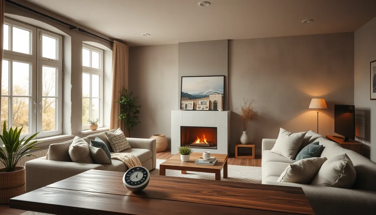 Intérieur confortable après isolation thermique des murs